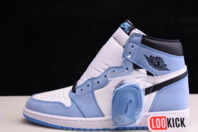 Rep MAX BLACK 1 UNIVERSITY JORDAN WHITE RETRO BLUE AIR HIGH 555088-134 0816
